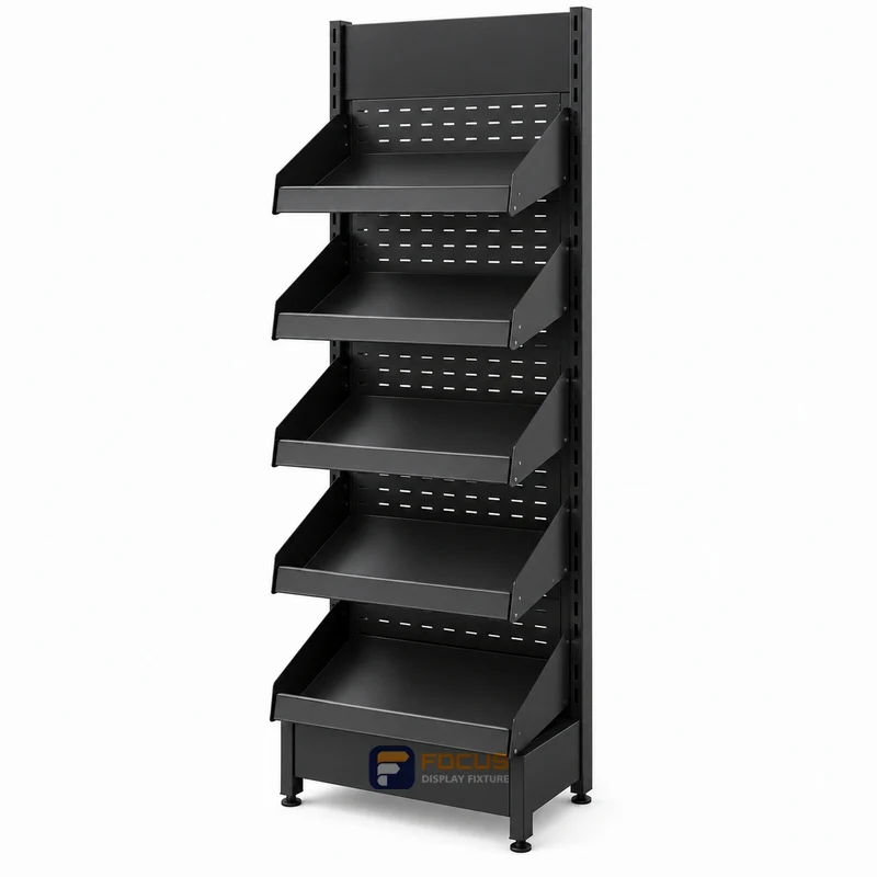 end cap displays fixture, reference FC-025