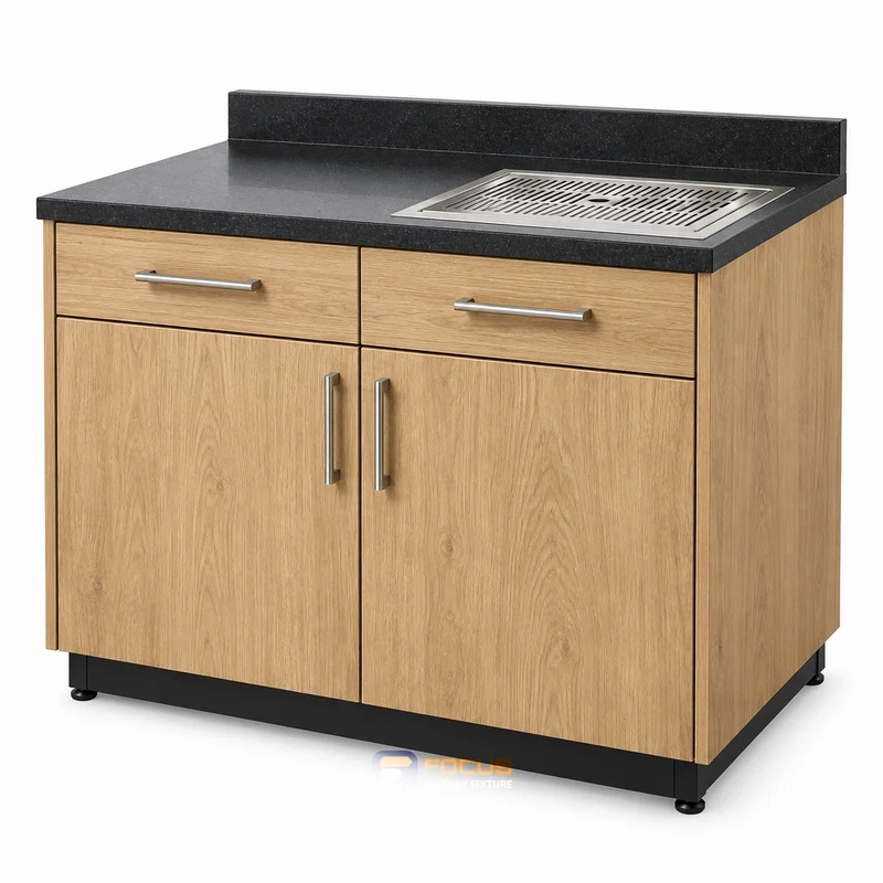 coffee beverage counters fixture, reference FC-041