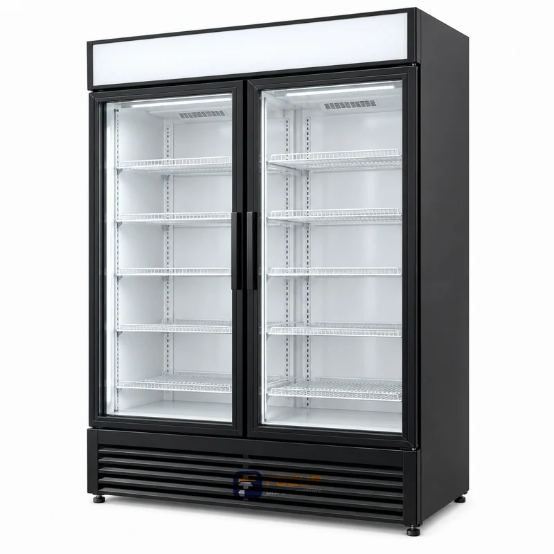 cooler shelving surrounds fixture, reference FC-057