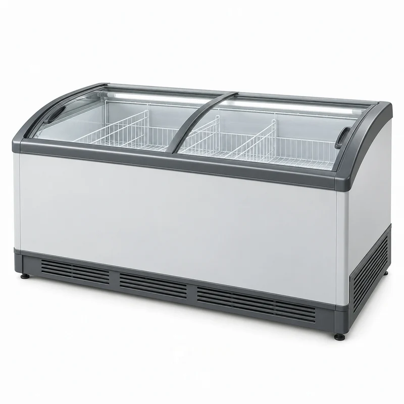 cooler shelving surrounds fixture, reference FC-058