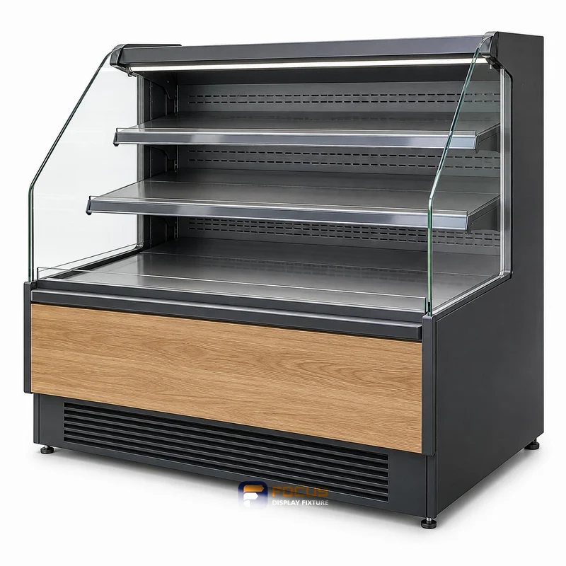 cooler shelving surrounds fixture, reference FC-059