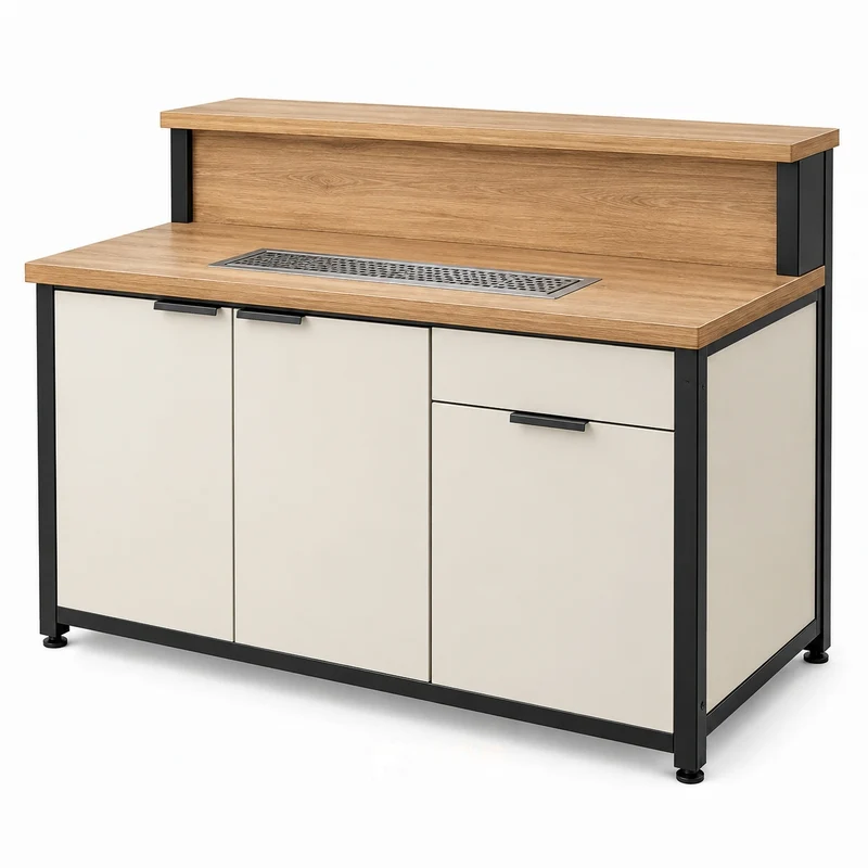 coffee beverage counters fixture, reference FC-080