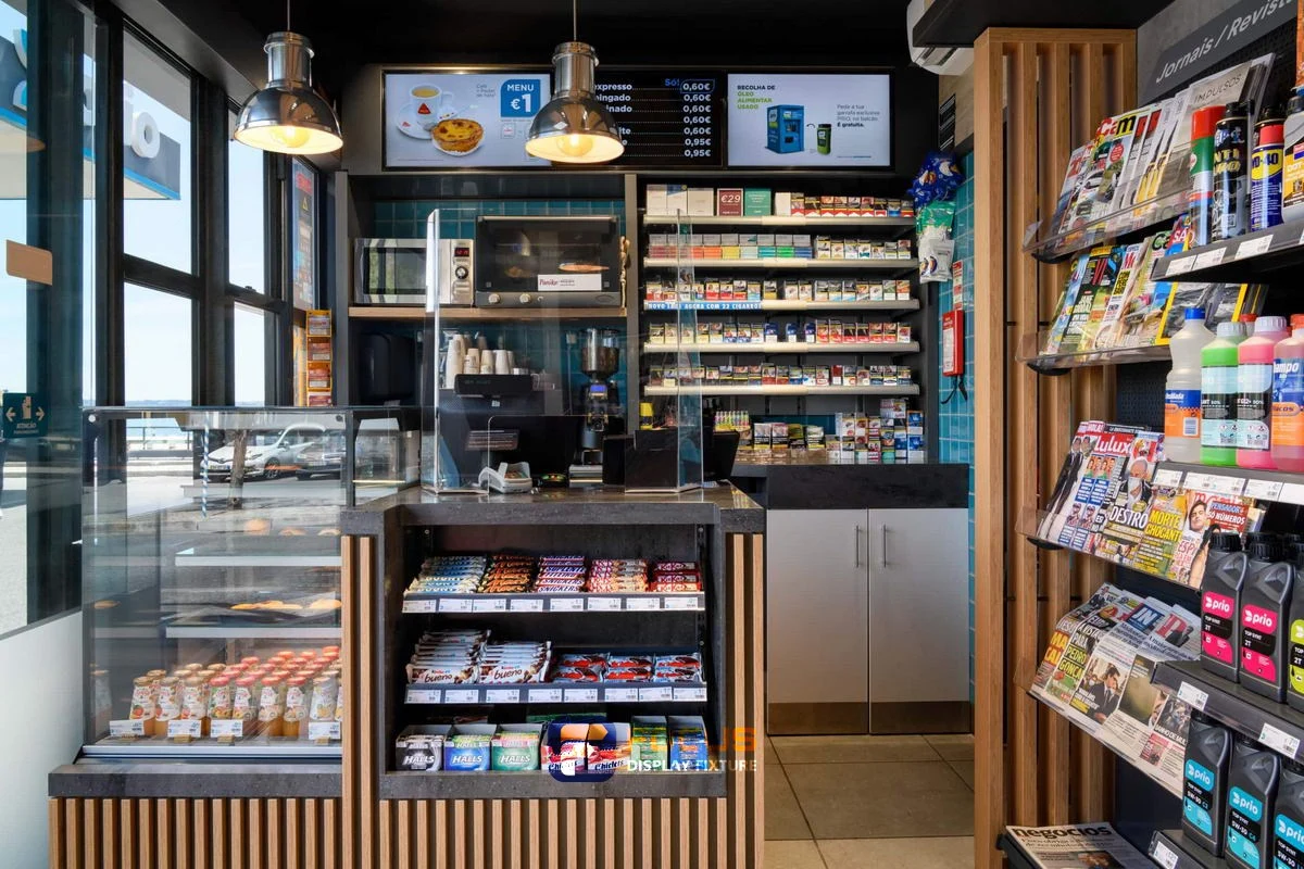 Store 02 — Travel-stop retail, interior view 9