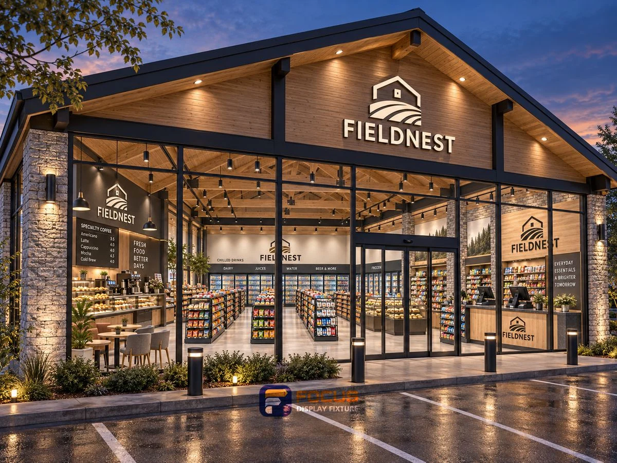 Store 03 — Natural oak convenience store, interior view 5