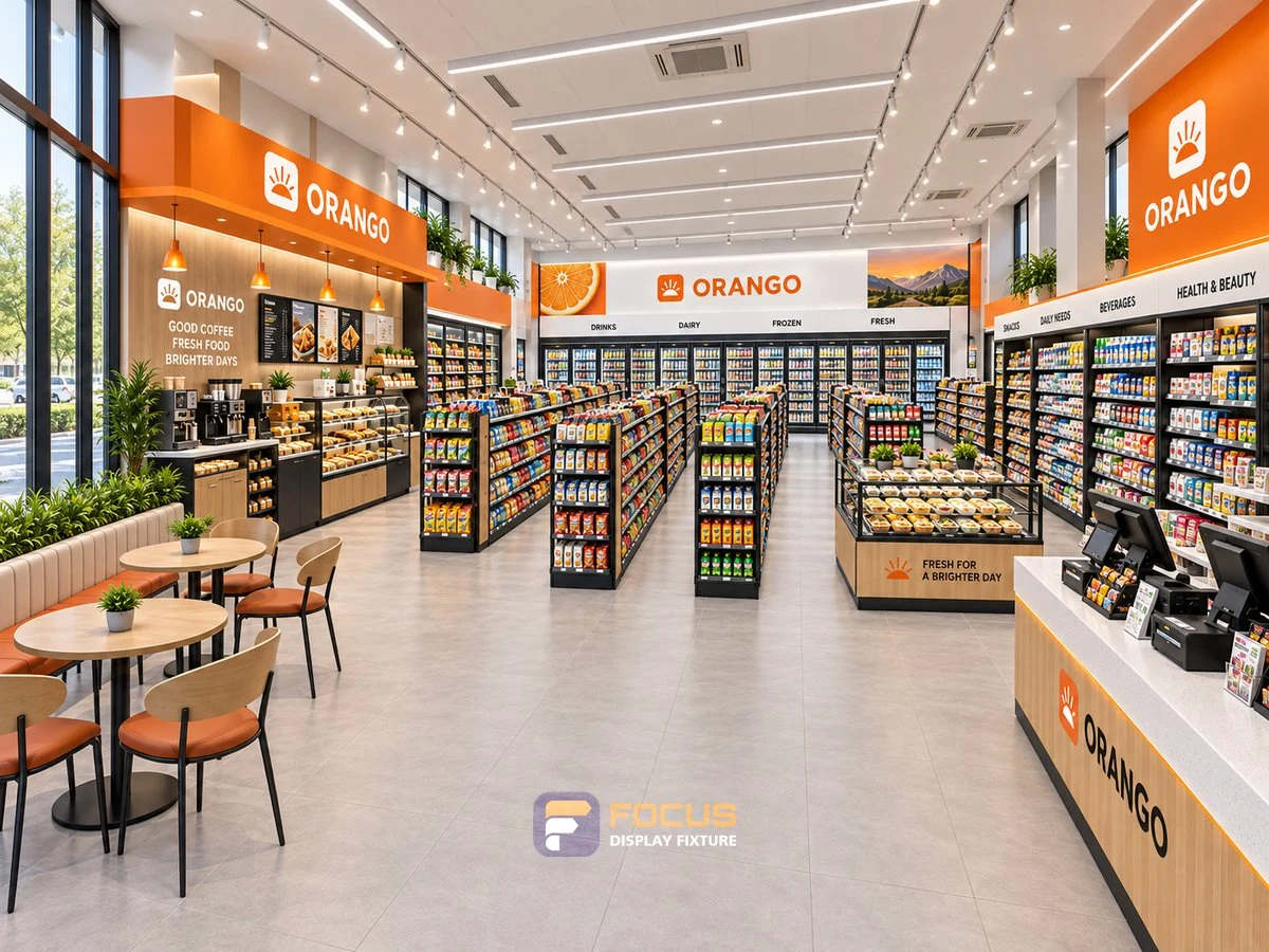 Store 11 — Orange energy convenience store, interior view 2