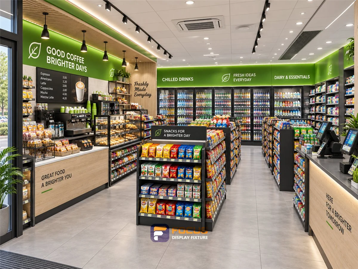 Store 13 — Green market convenience store, interior view 2