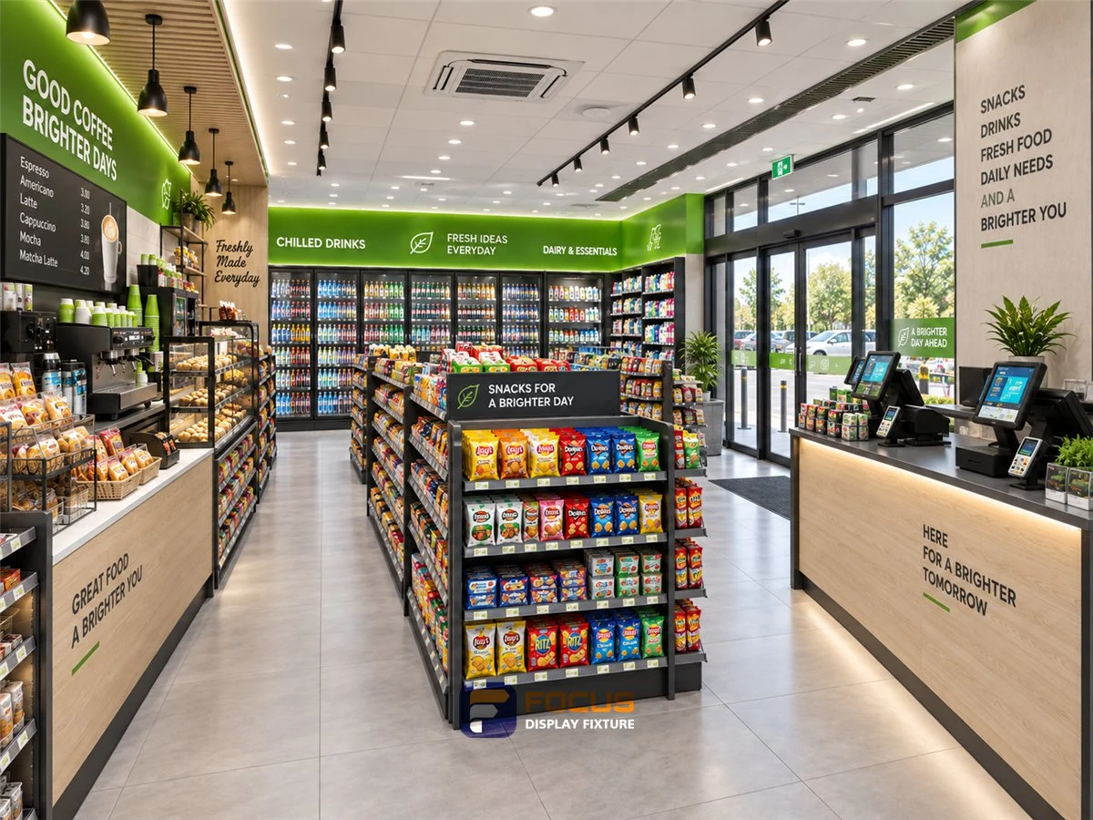 Store 13 — Green market convenience store, interior view 3
