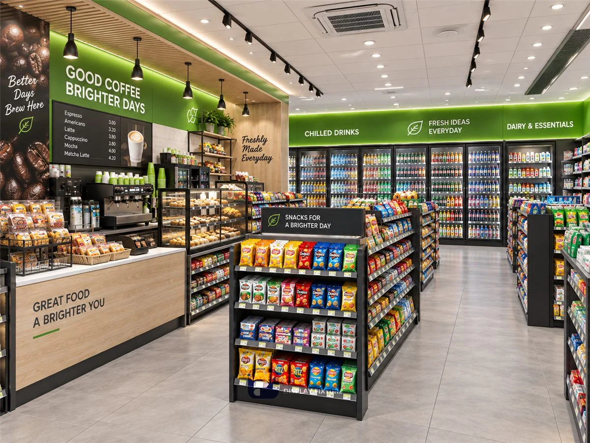 Store 13 — Green market convenience store, interior view 4