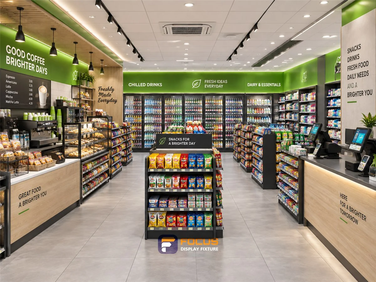 Store 13 — Green market convenience store, interior view 6