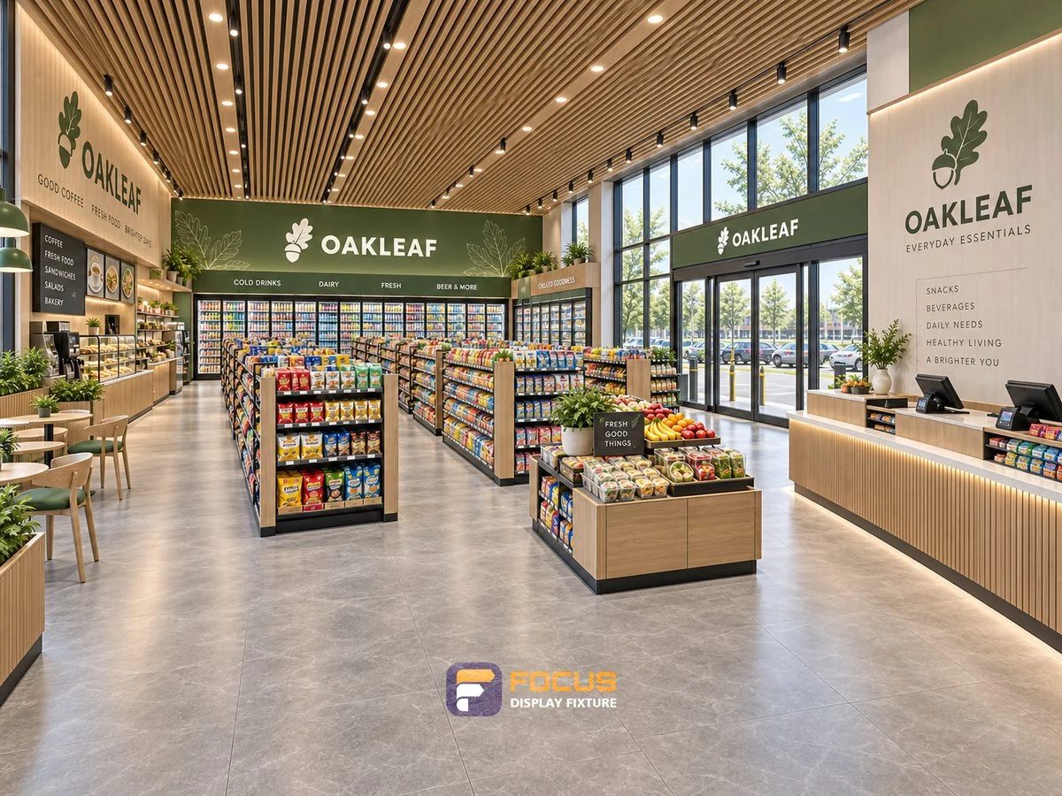 Store 20 — Natural green convenience store, interior view 3
