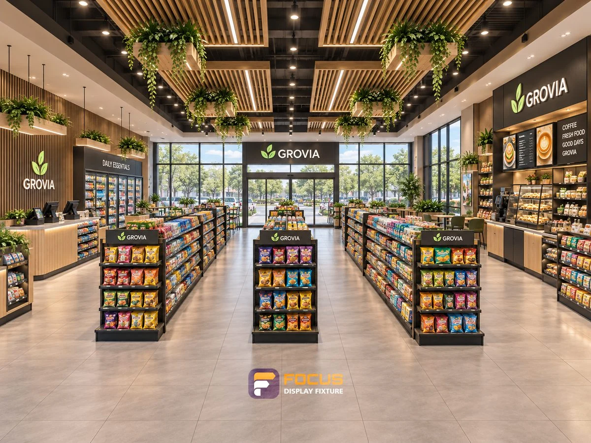 Store 22 — Botanical convenience store, interior view 1