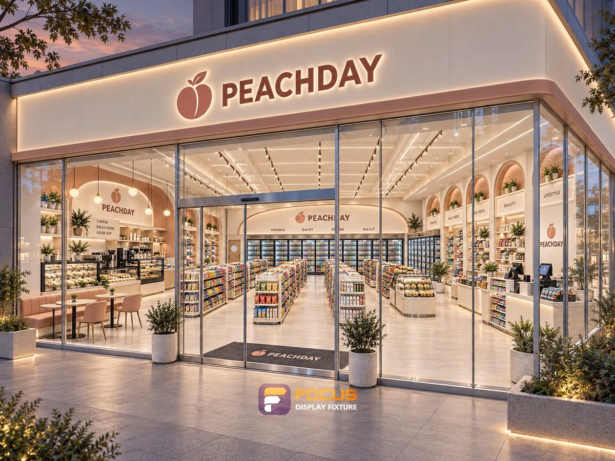 Store 23 — Soft peach convenience store, interior view 5