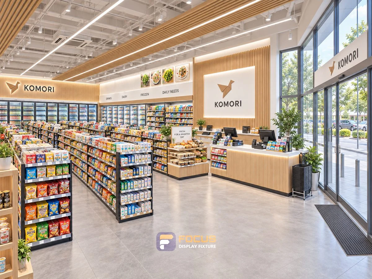 Store 25 — Light timber convenience store, interior view 3