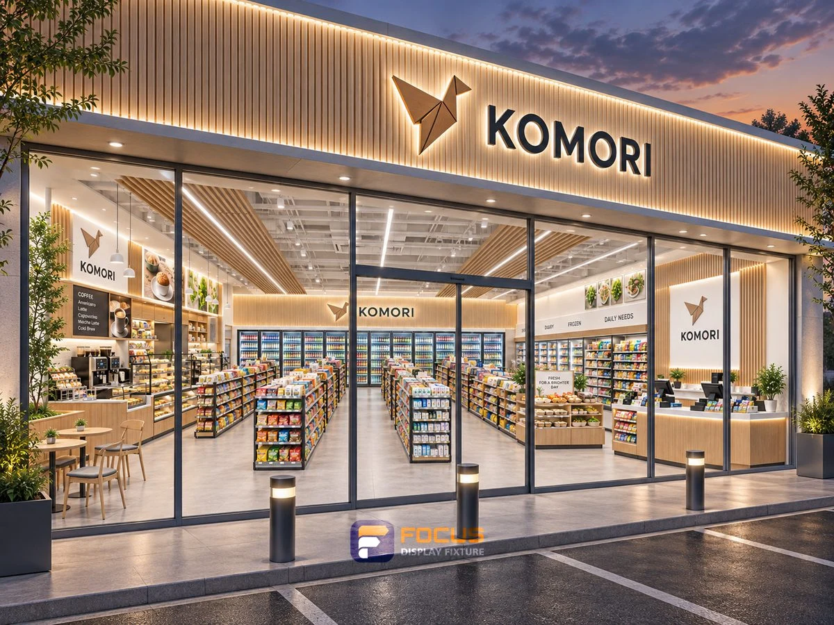 Store 25 — Light timber convenience store, interior view 5