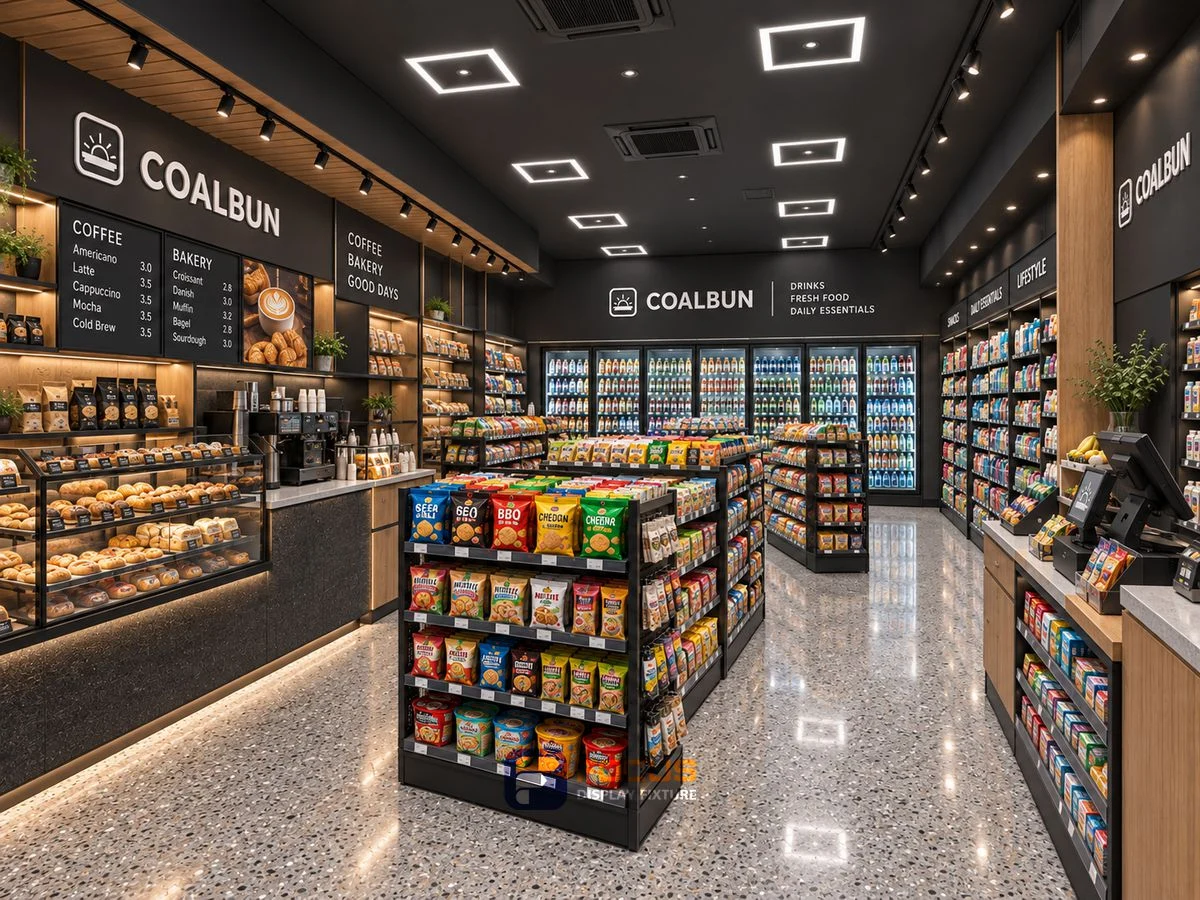 Store 30 — Charcoal cafe convenience store, interior view 2