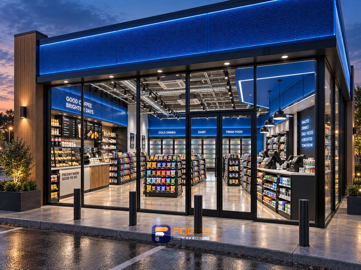 Store 32 — Blue market convenience store, interior view 5