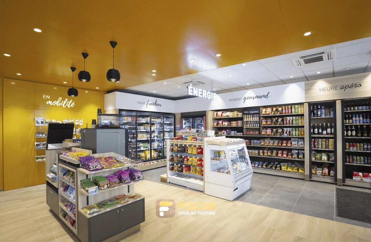 Store 33 — Compact foodservice store, interior view 2