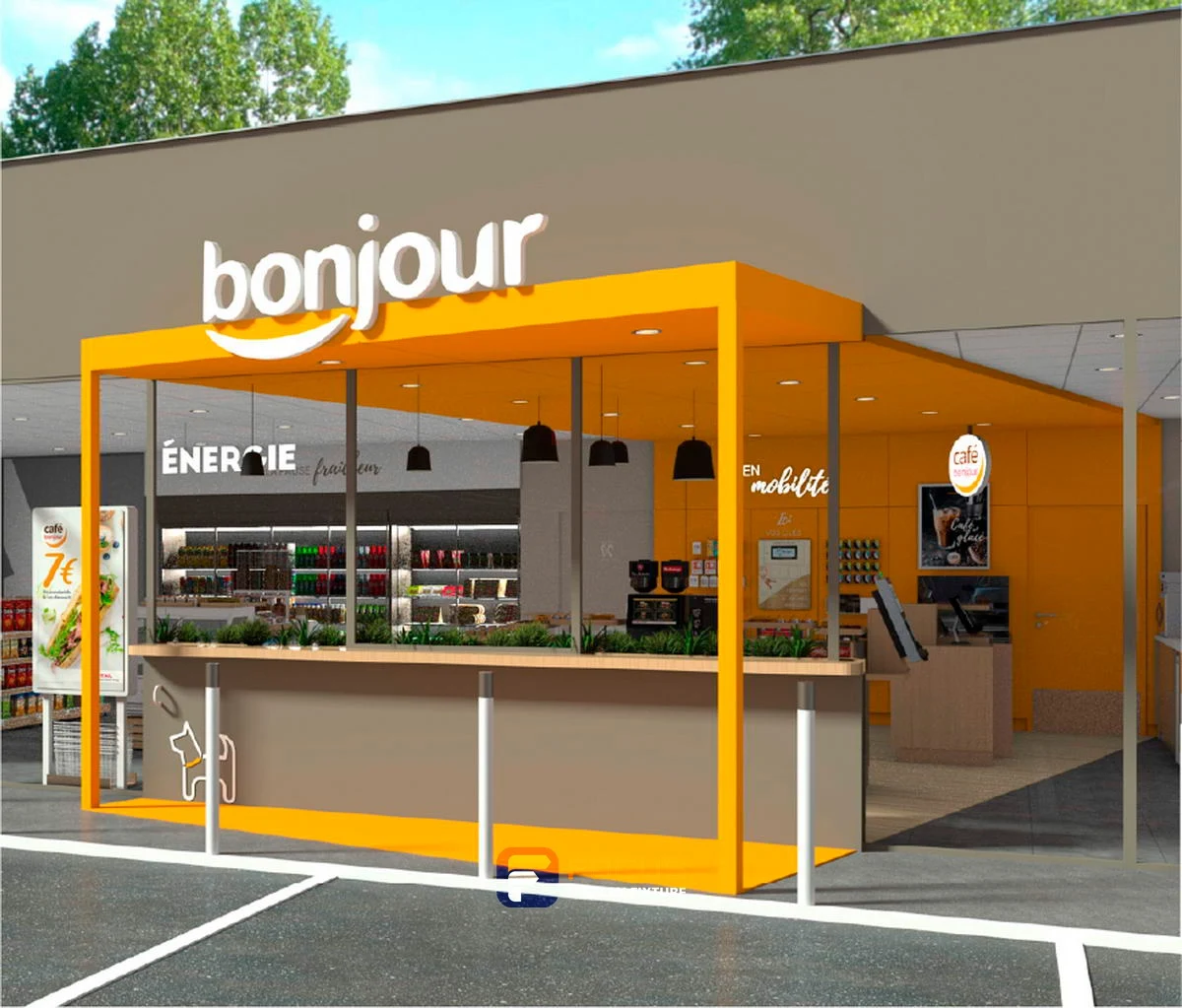 Store 33 — Compact foodservice store, interior view 9