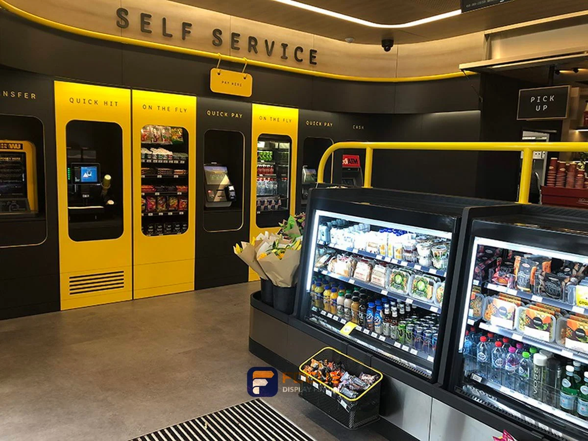 Store 34 — Self-service food store, interior view 4