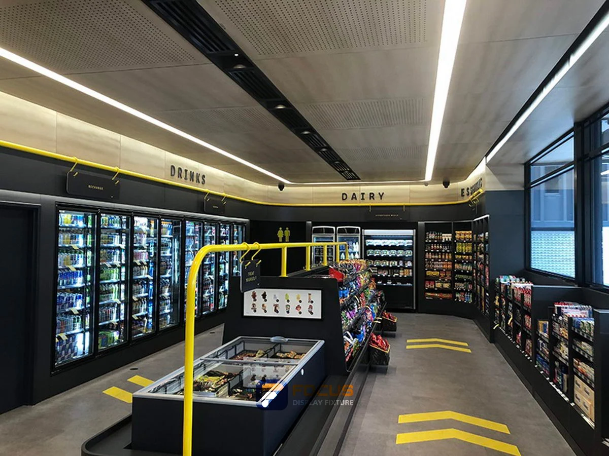 Store 34 — Self-service food store, interior view 7